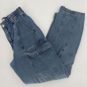 RSQ Light Wash Cargo Jeans Women's Size 28 pockets Belt Hoops‎